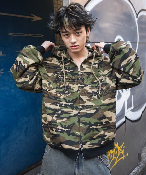 LTR DEPTH パーカー LTR DEPTH/カモフラグラフィックZIPパーカー