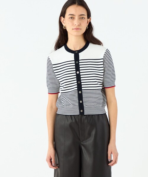 MACPHEE（マカフィー） カーディガン ドライコットン ハーフスリーブ