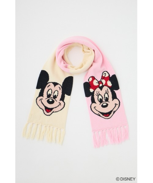 Disney SERIES CREATED by MUS ストール マフラー MD FACE KNIT