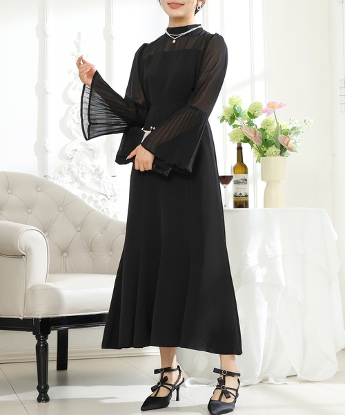 Lace Ladies（レースレディース） ドレス プチハイネック プリーツ