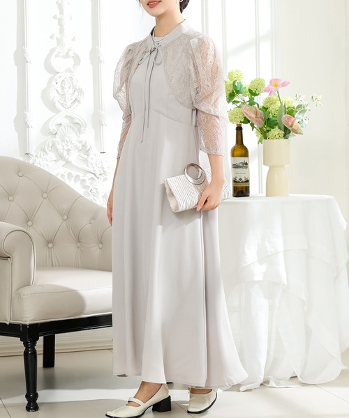 Lace Ladies（レースレディース） ドレス 2WAY レースボレロ付き A