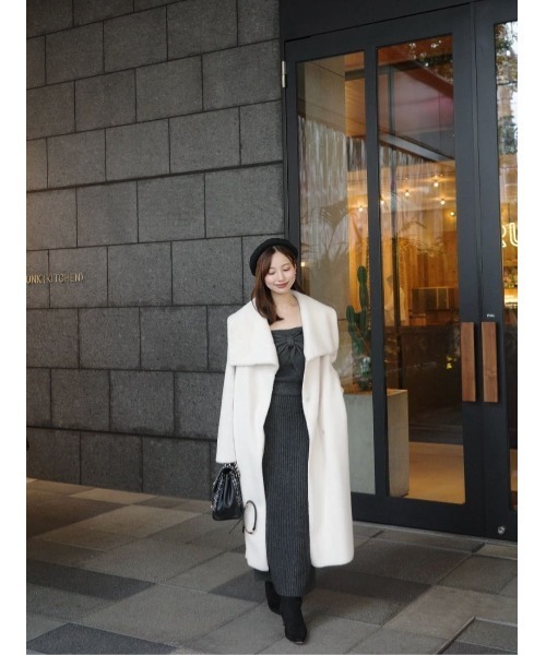 Her lip to ノーカラーコート コート Grace Wrap Coat レディース