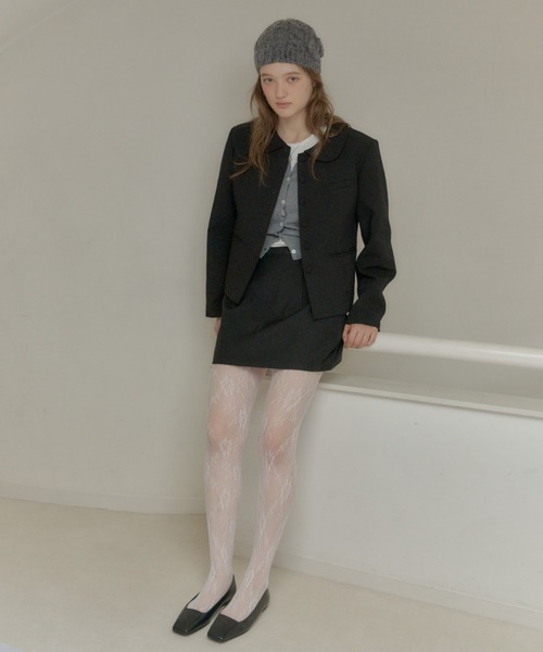 GIUNON ジャケット テーラードジャケット round collar short jacket