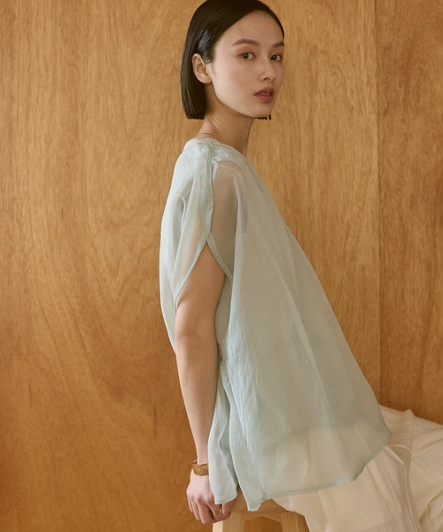 hunch（ハンチ） tシャツ ニュアンス シアーレイヤードトップス