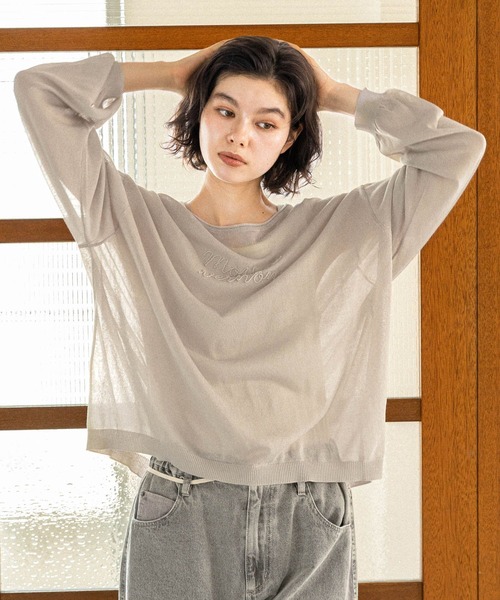 niko and…（ニコアンド） tシャツ シアーアソートロゴプルオーバー