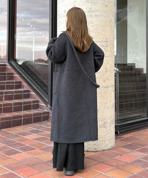 ステンカラーコート コート toggle button double breasted coat