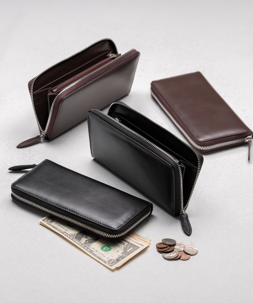 MURA（ムラ） 財布 ゴートレザー YKK ラウンドファスナー 長財布