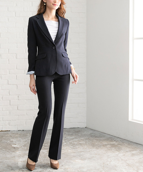 Newlyme（ニューリーミー） セットアップ 裏地ストライプ洗える