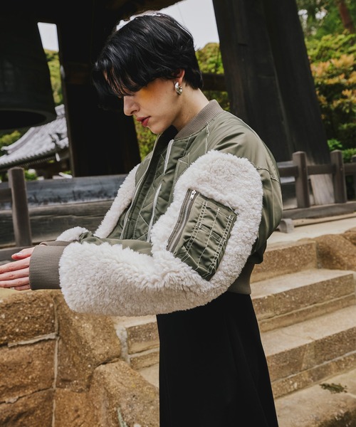 OMMO（オーエムエムオー） ma1 ma-1 SLEEVE BOA SHORT MA-1 レディース