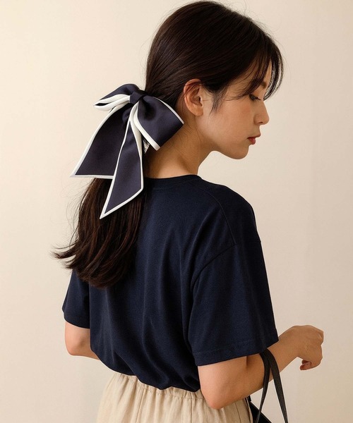 VIBGYOR シュシュ 「IZU」 「大人可愛い」 サテンリボン シュシュ