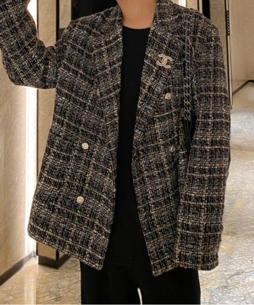 Otte ジャケット テーラードジャケット カジュアルツイードジャケット