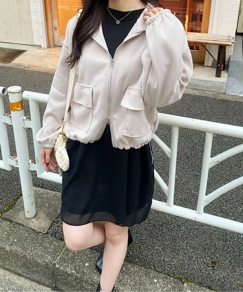 Mejoul ブルゾン アウター ボリュームスリーブポケット付きダブル