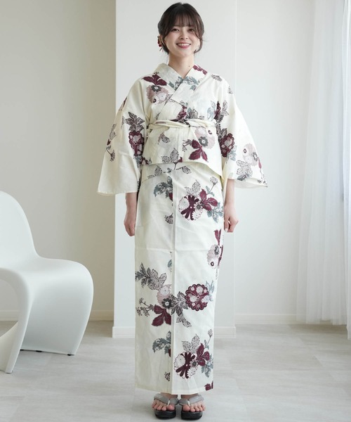 utatane 浴衣 ひとりで着れる！かんたん二部式浴衣セット 国内染色