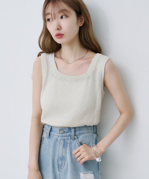 Kastane（カスタネ） タンクトップ ノースリーブ 「新色追加/4色展開