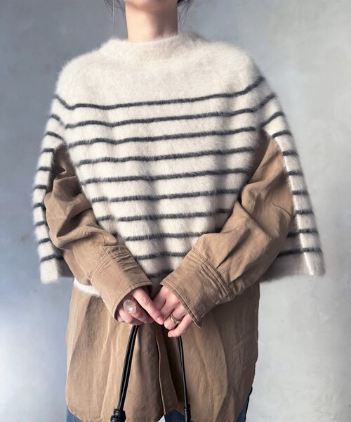 BEARDSLEY（ビアズリー） ニット セーター ファーニットポンチョ