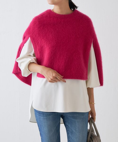 BEARDSLEY（ビアズリー） ニット セーター ファーニットポンチョ