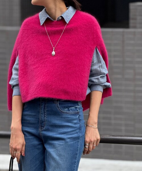 BEARDSLEY（ビアズリー） ニット セーター ファーニットポンチョ