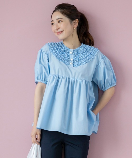 Sono（ソーノ） ブラウス シャツ 「SONO/ソーノ」ちびフリルブラウス