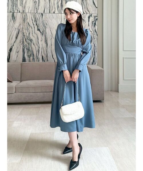 RESEXXY（リゼクシー） ワンピース フロントギャザーフレアロング