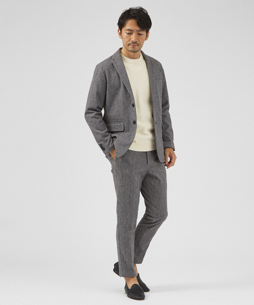 ABAHOUSE GRAY セットアップ 「秋冬生地/上下2点SET」ヘリンボーン柄