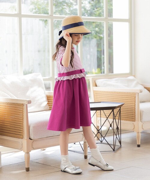 組曲（KUMIKYOKU） ワンピース 「150-160cm」マリンボーダー