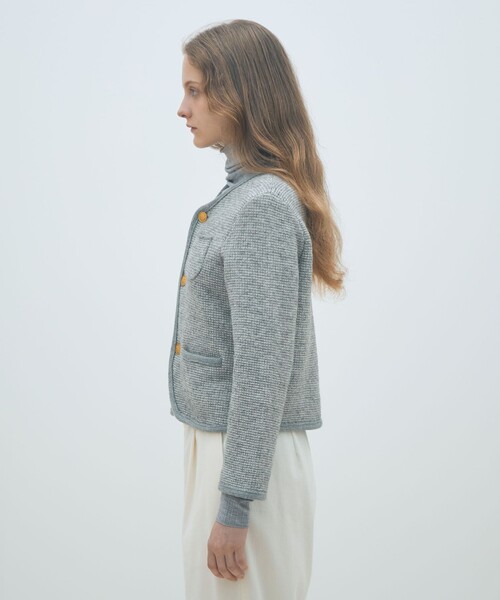 MACPHEE（マカフィー） カーディガン ウールツイーディー クルーネック