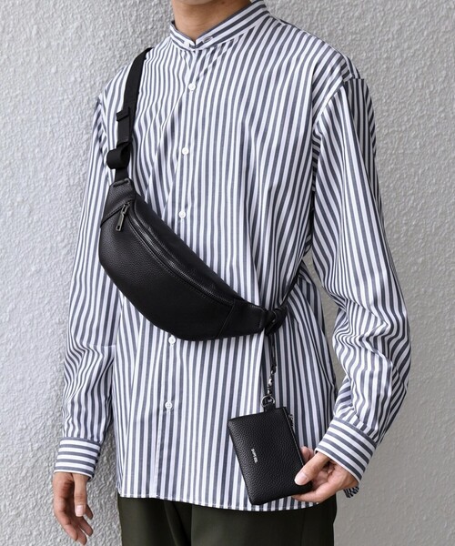 SHIPS any ウエストポーチ any: スプリット レザー ボディバッグ