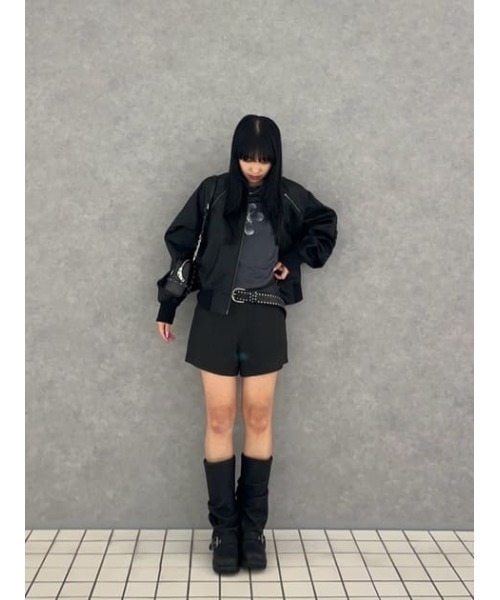 LAGUA GEM（ラグアジェム） ブルゾン アウター CROPPED FAUX LEATHER