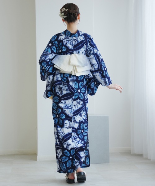utatane 浴衣 有松絞り浴衣3点セット 極み 桜 レディース : ZOZOTOWN