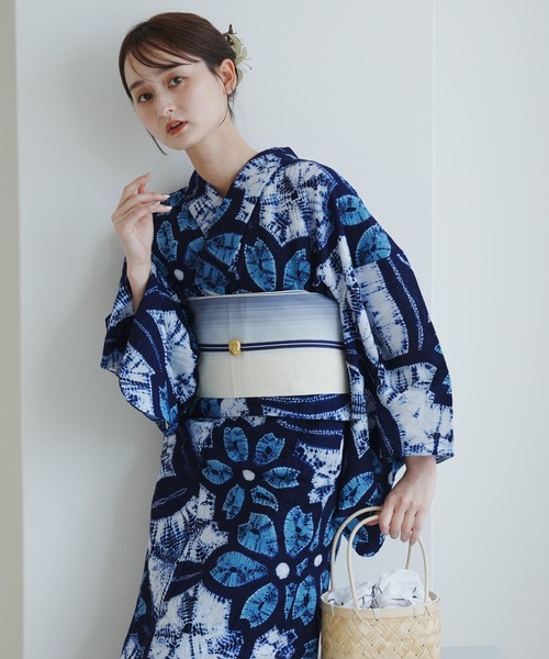 utatane 浴衣 有松絞り浴衣3点セット 極み 桜 レディース : ZOZOTOWN