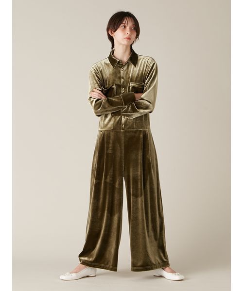 LILY BROWN（リリーブラウン） オールインワン ベロアジャンプスーツ