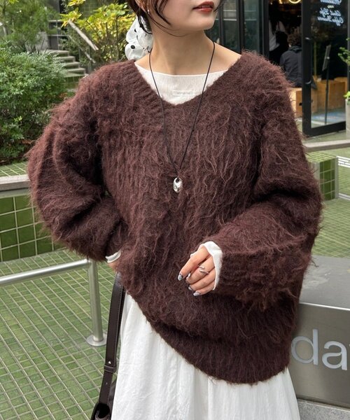 mystic（ミスティック） ニット セーター 「前後2way」ふわふわ