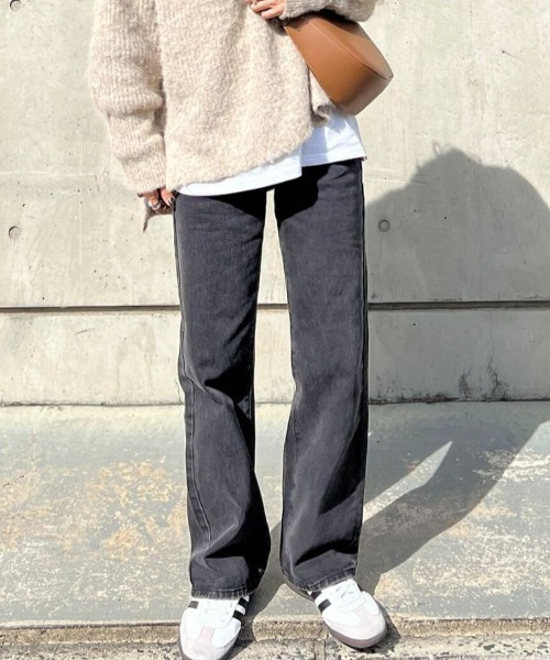 I-SOOK（アイスー） ジーンズ デニム デニムパンツ ストレートブラック