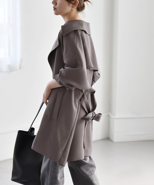 quaranciel トレンチコート コート quaranciel:「洗濯機可能」ダブル