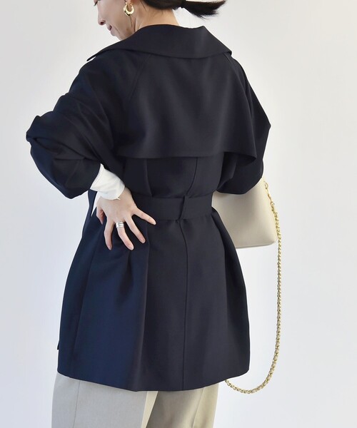 quaranciel トレンチコート コート quaranciel:「洗濯機可能」ダブル