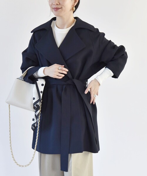 quaranciel トレンチコート コート quaranciel:「洗濯機可能」ダブル