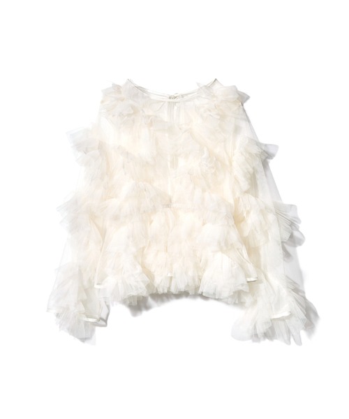 NOTRE emor（ノートルエモア） ブラウス シャツ tulle veil tops