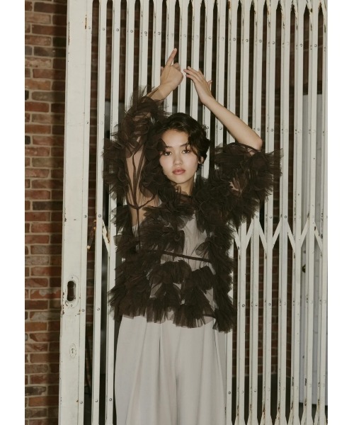 NOTRE emor（ノートルエモア） ブラウス シャツ tulle veil tops