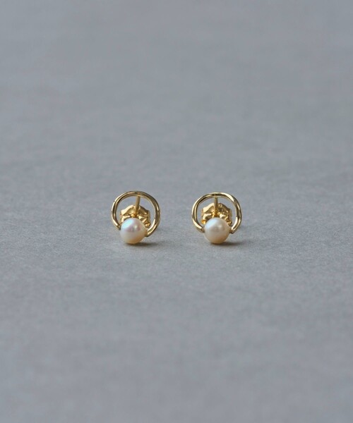 ete（エテ） ピアス K10YG パール サークル ピアス レディース