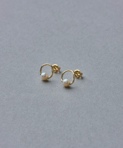 ete（エテ） ピアス K10YG パール サークル ピアス レディース