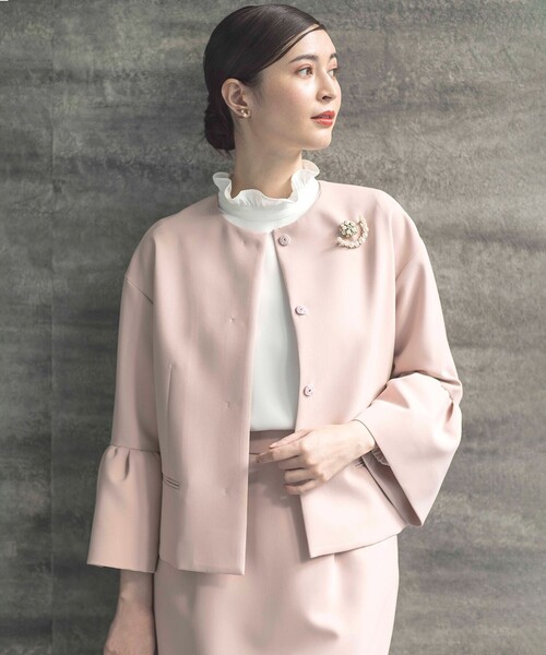 組曲（KUMIKYOKU） ジャケット ノーカラージャケット 「KUMIKYOKU NAVY