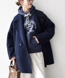 SHIPS any コート アウター any: リバー ダブル テーラード ミドル