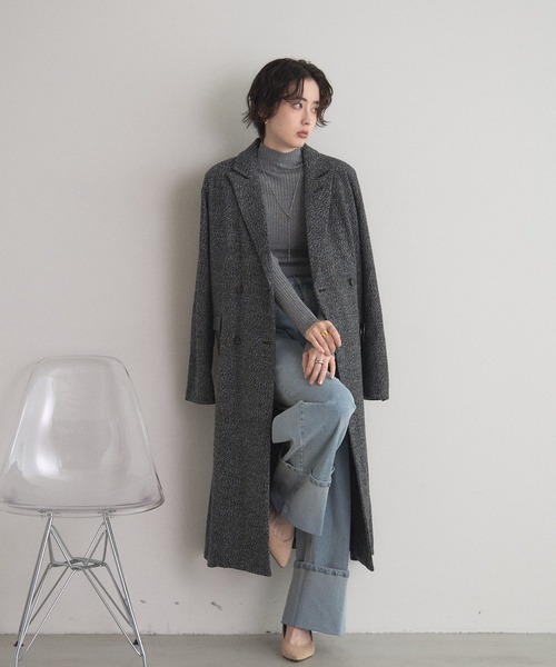 &. NOSTALGIA（ノスタルジア） コート チェスターコート ツイード