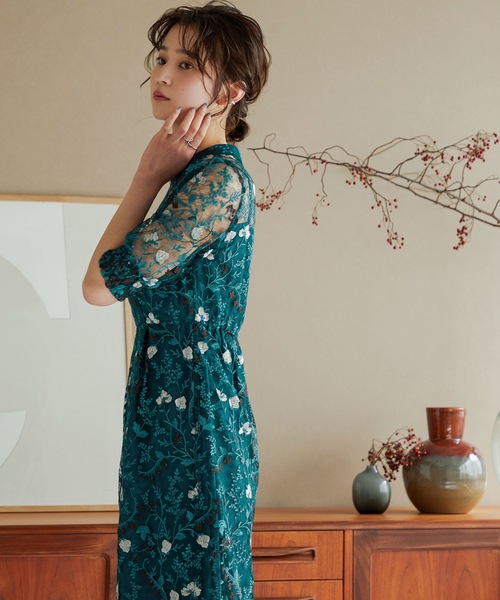 niana（ニアナ） ドレス アンティーク刺繍レースワンピースパーティー