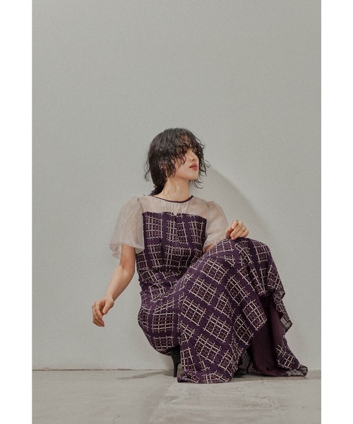 niana（ニアナ） ドレス チェック柄マーメイドワンピースドレス 結婚式