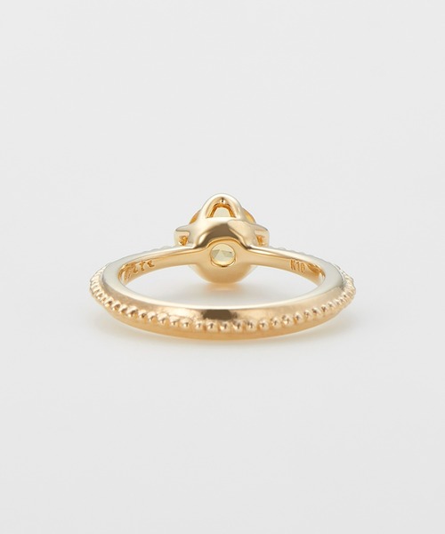 agete（アガット） 指輪 リング K10ベビーリング（シトリン