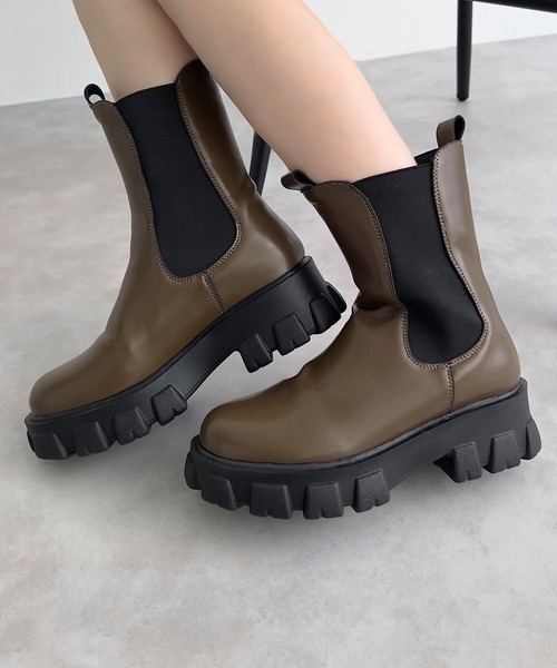 KOBE LETTUCE（神戸レタス） ブーツ 厚底サイドゴアブーツ レディース