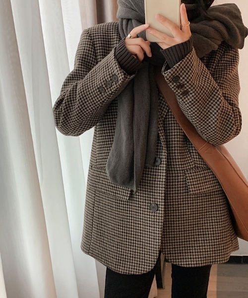 deux amour ジャケット テーラードジャケット ガンクラブチェック