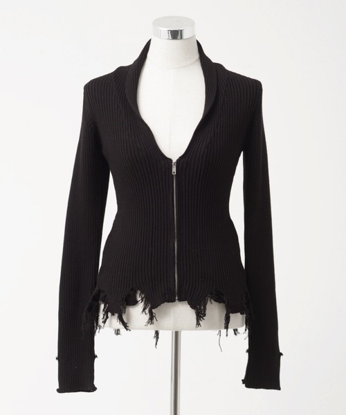 REFLEM（レフレム） カーディガン 「REFLEM/レフレム」ファー付きZIP