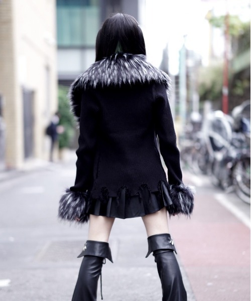 REFLEM（レフレム） カーディガン 「REFLEM/レフレム」ファー付きZIP